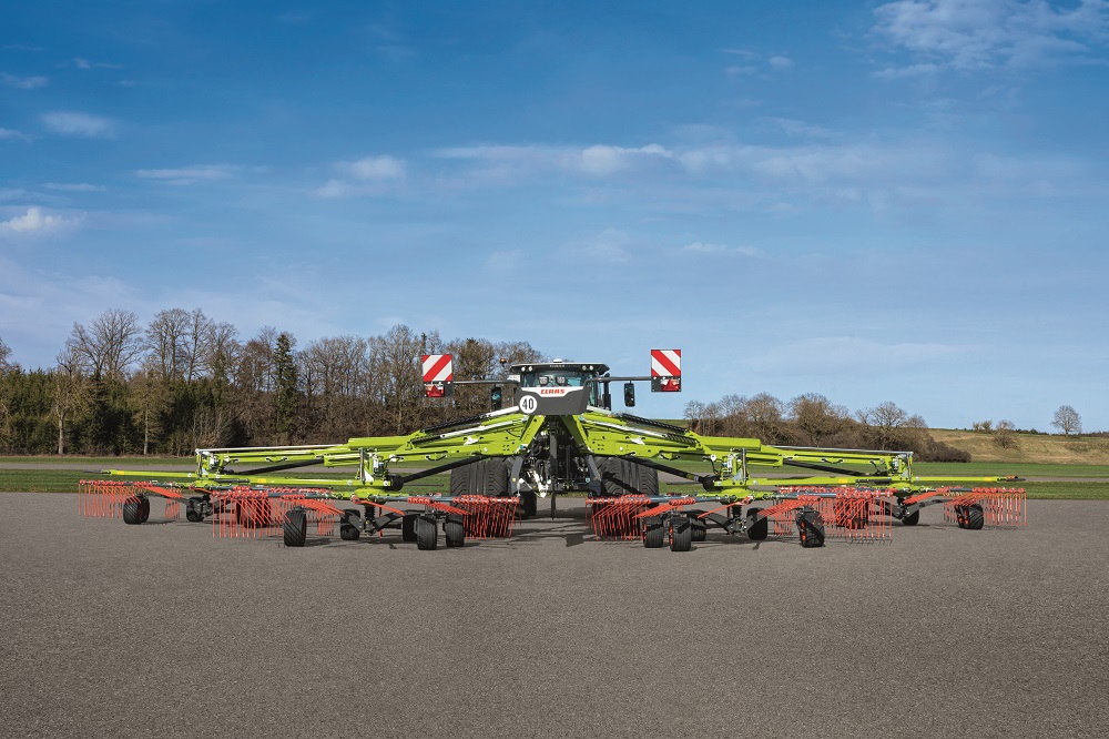 Nieuwe CLAAS zwadharken met een werkbreedte van 9,30 tot 15 m