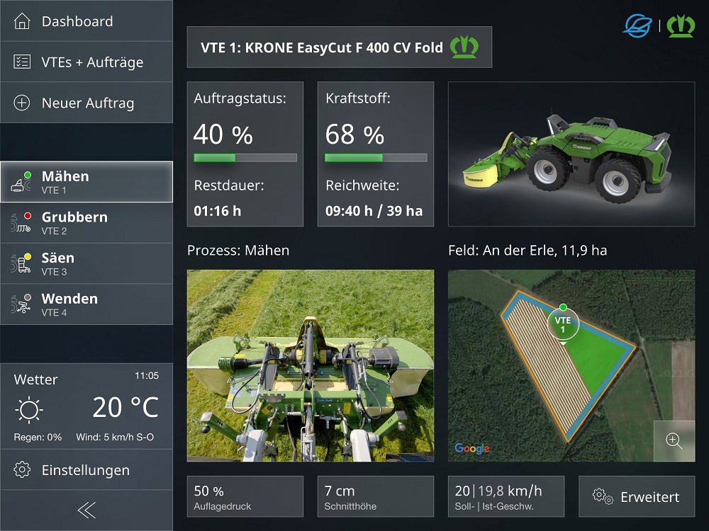 Krone en Lemken introduceren met VTE een autonome trekker