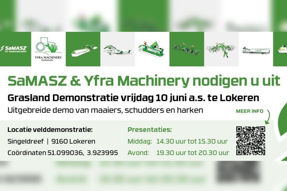 Nieuwe bandhark Falco 2 primeur op grasoogstdemo SaMASZ